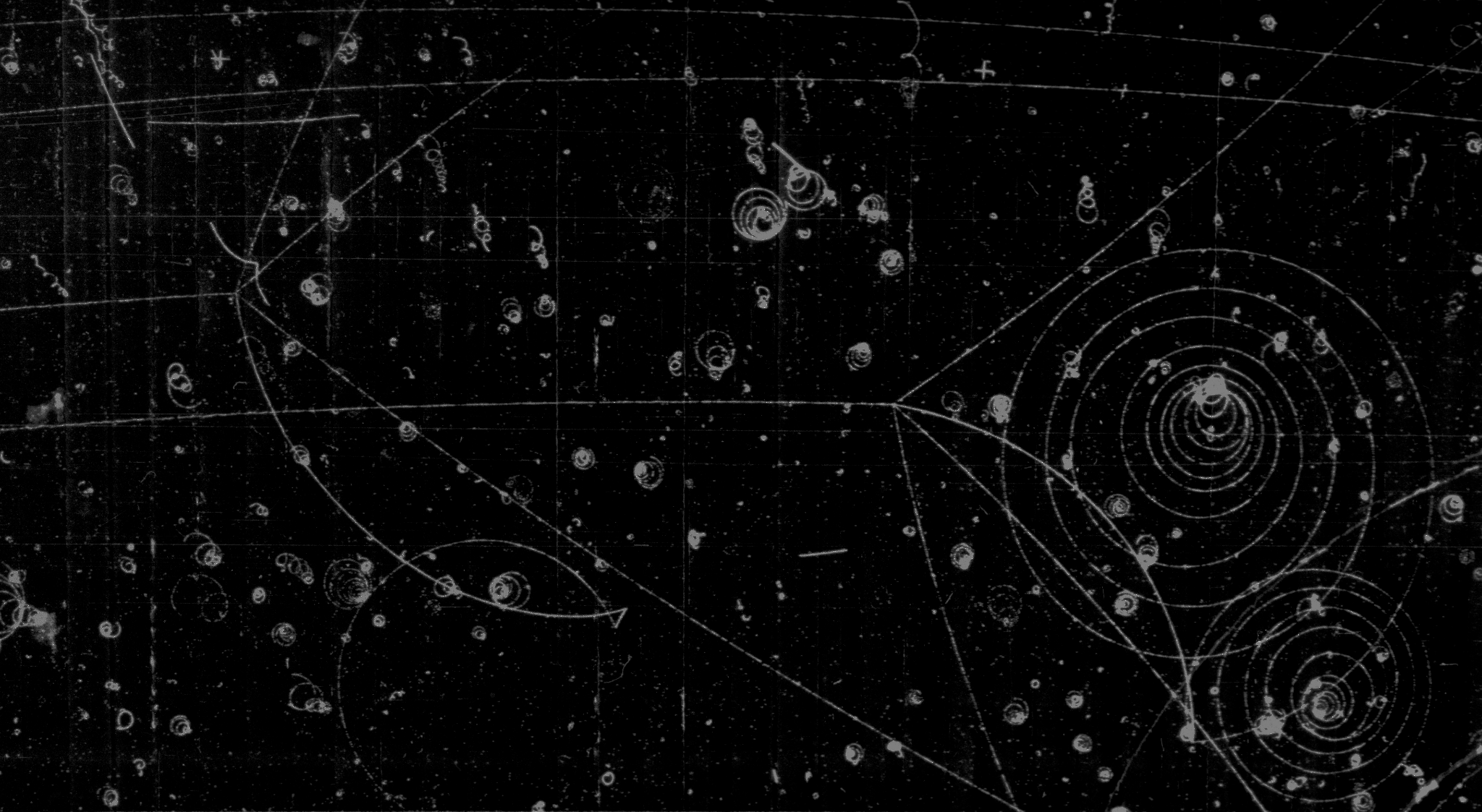 Trails observed in bubble chambers.
