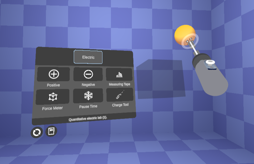 charge tool being used to modify the charge on a particle (4/4)
