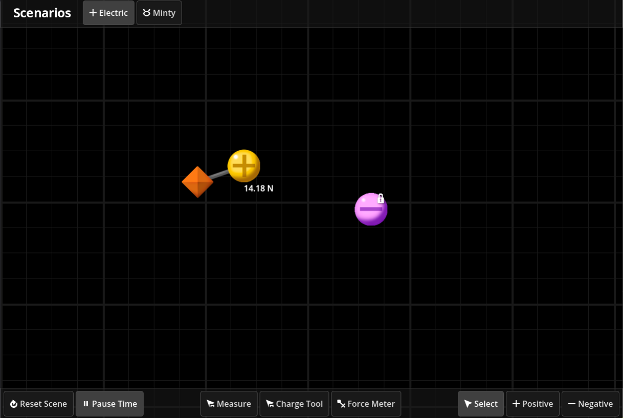 the 2D simulation space demonstrating a simple experimental setup
            