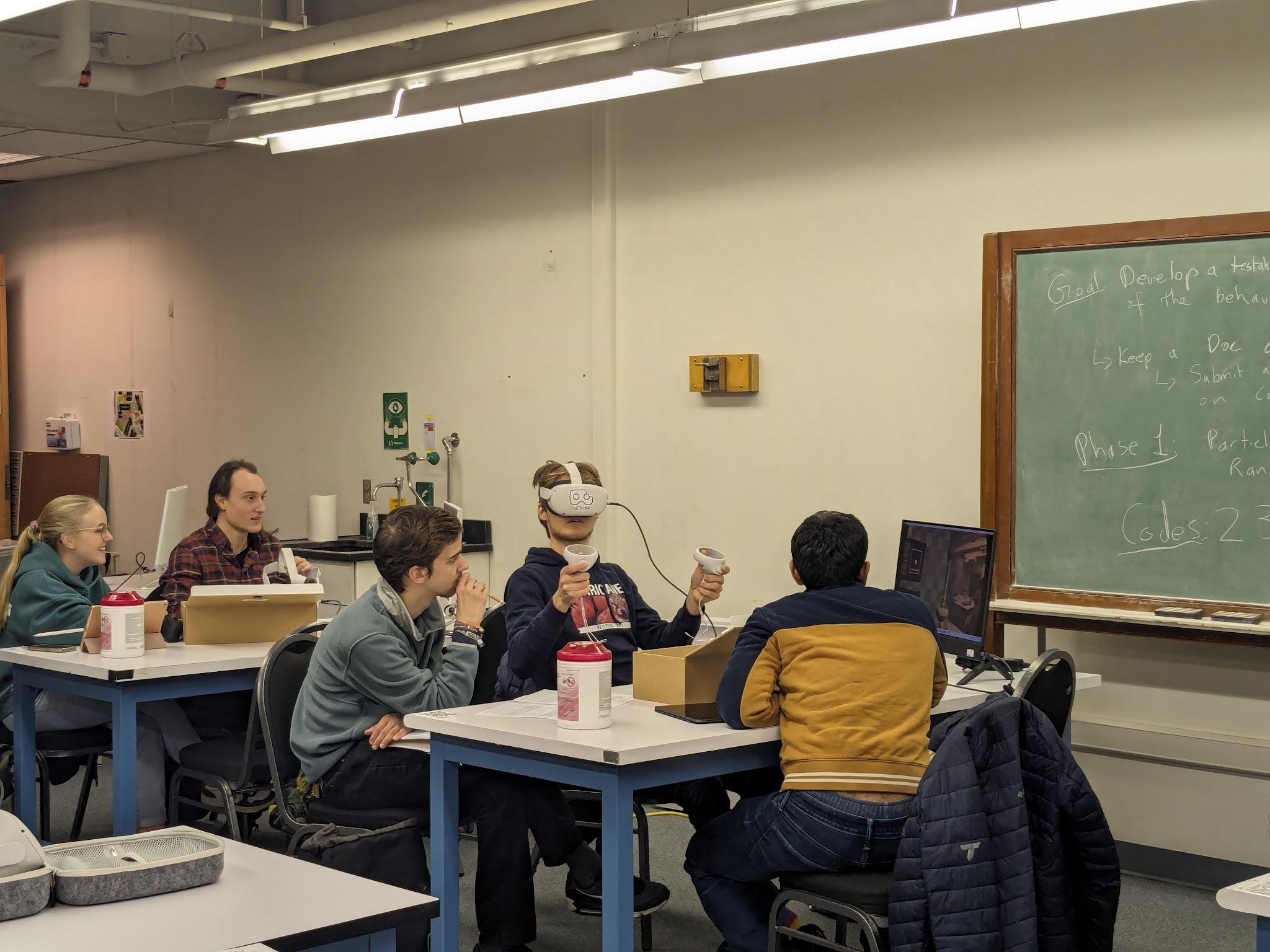 An image of students using NOMR in the classroom.