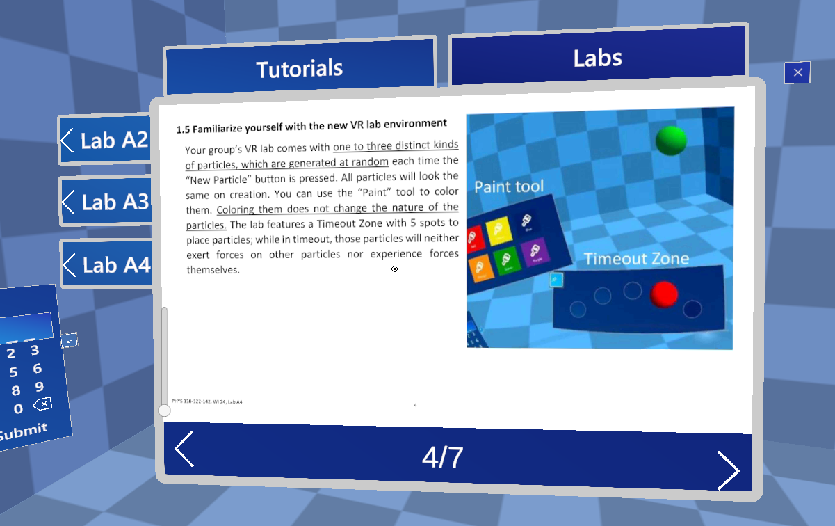 A screenshot of the NOMR tutorial pane, showing instructions to the lab.